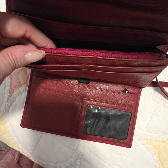 Brighton Red and Cream Crossbody Bag - Picture 12 of 14